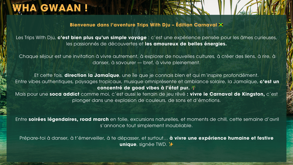 Jamaica chill & découverte - 17 au 24 avril 2026