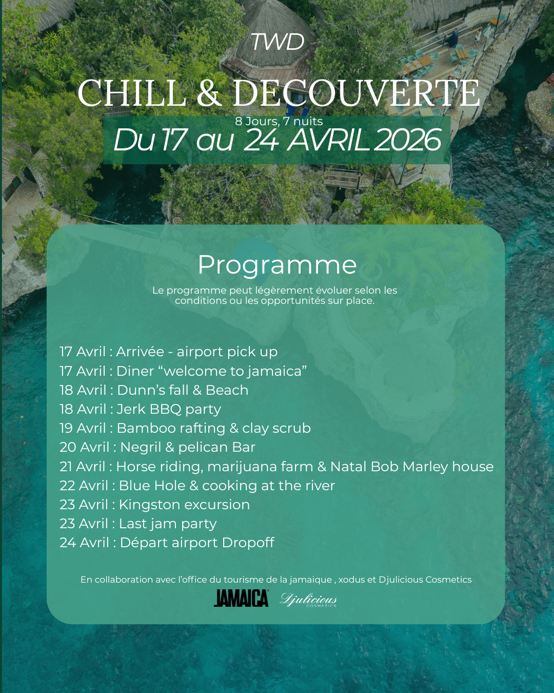 Jamaica chill & découverte - 17 au 24 avril 2026